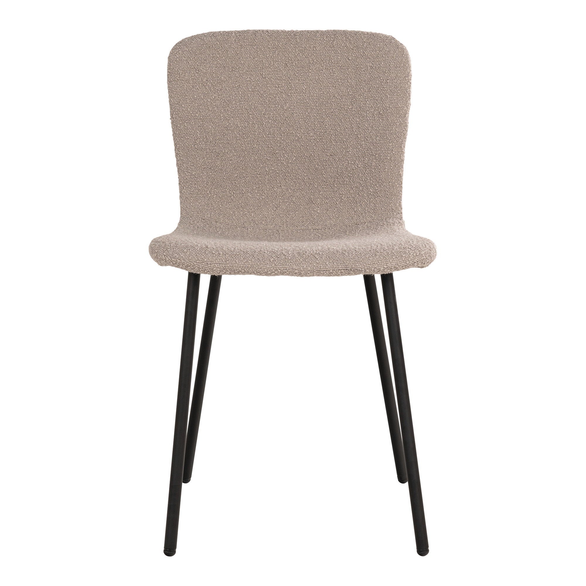Halden Dining Chair - Bouclé, beige, black legs HN1233 (set of 2)