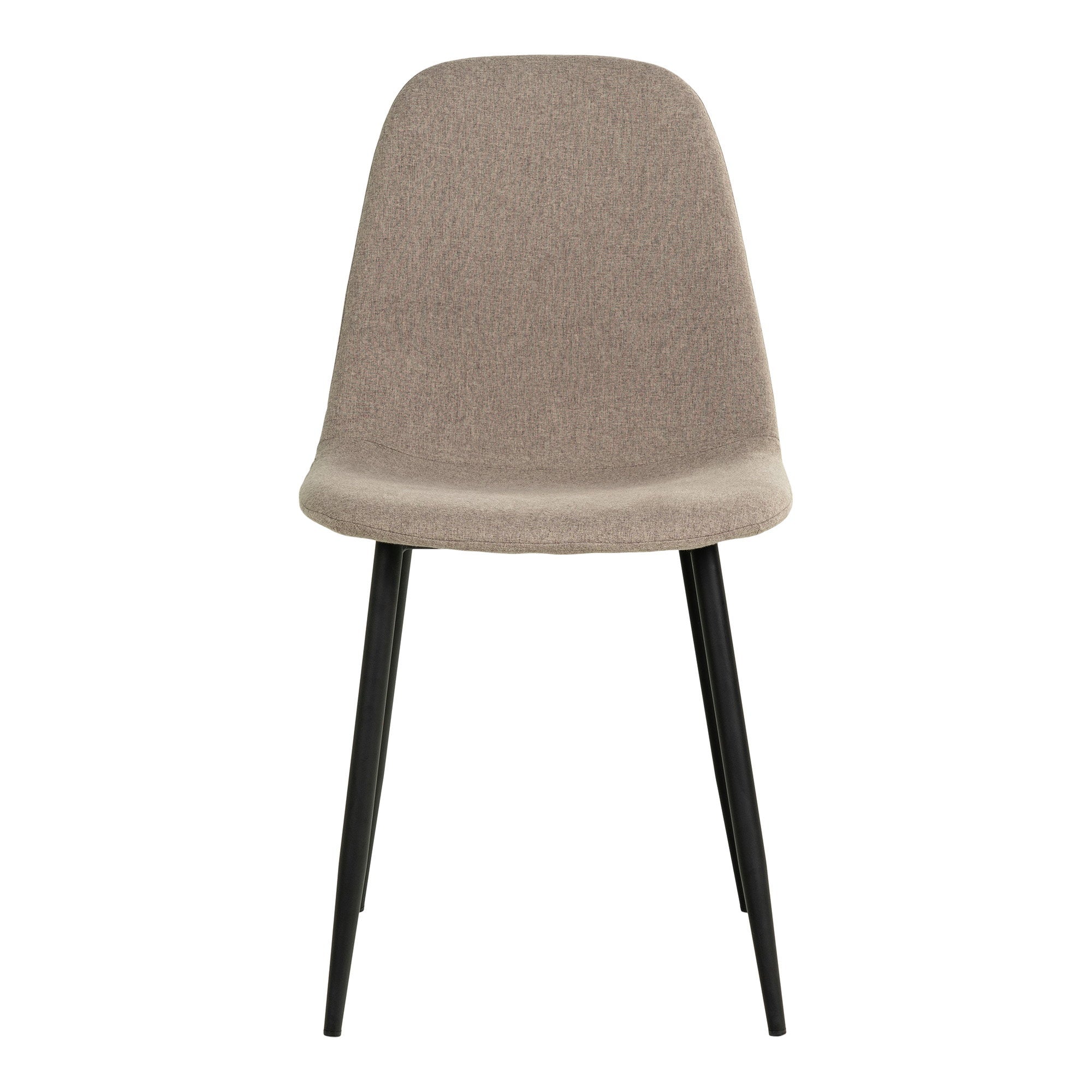 Stockholm Eetkamerstoel - Steenkleurig, zwarte poten HN1231 (set van 2)