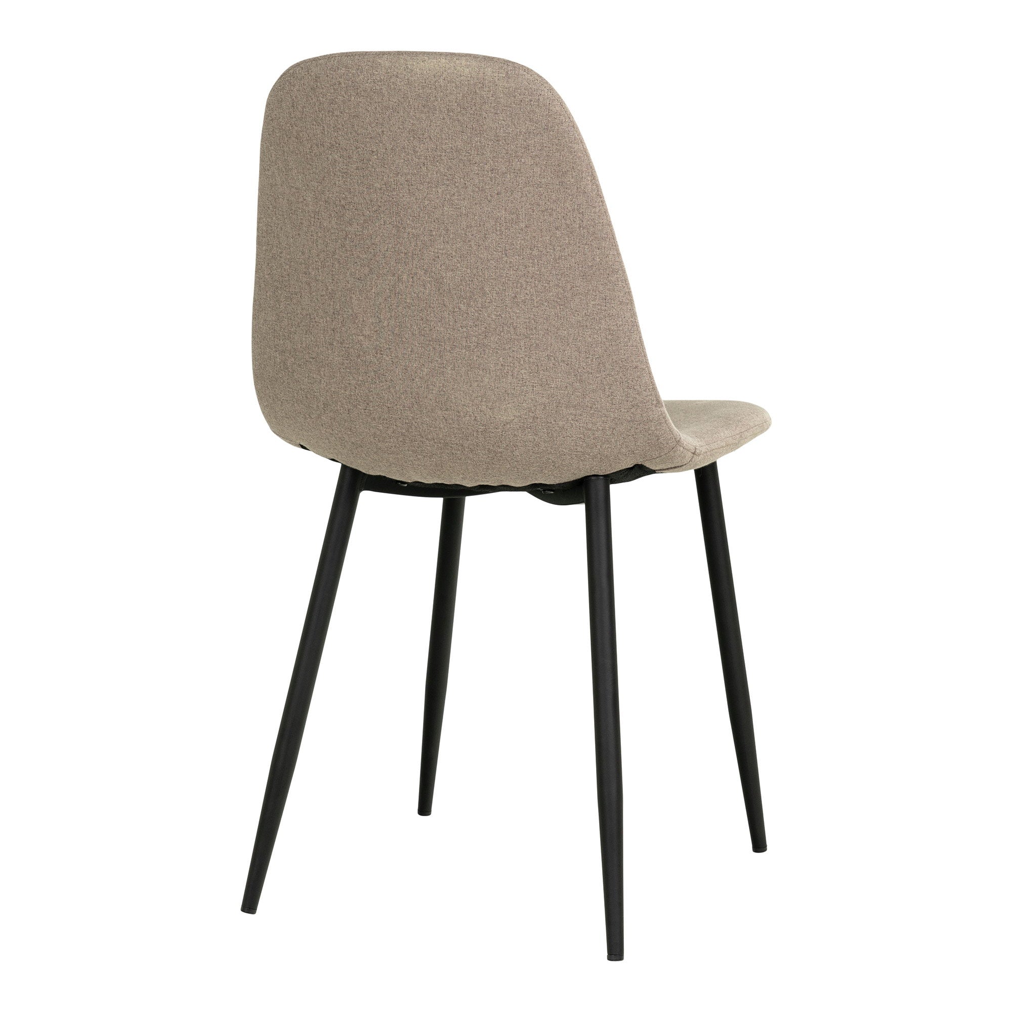 Stockholm Eetkamerstoel - Steenkleurig, zwarte poten HN1231 (set van 2)