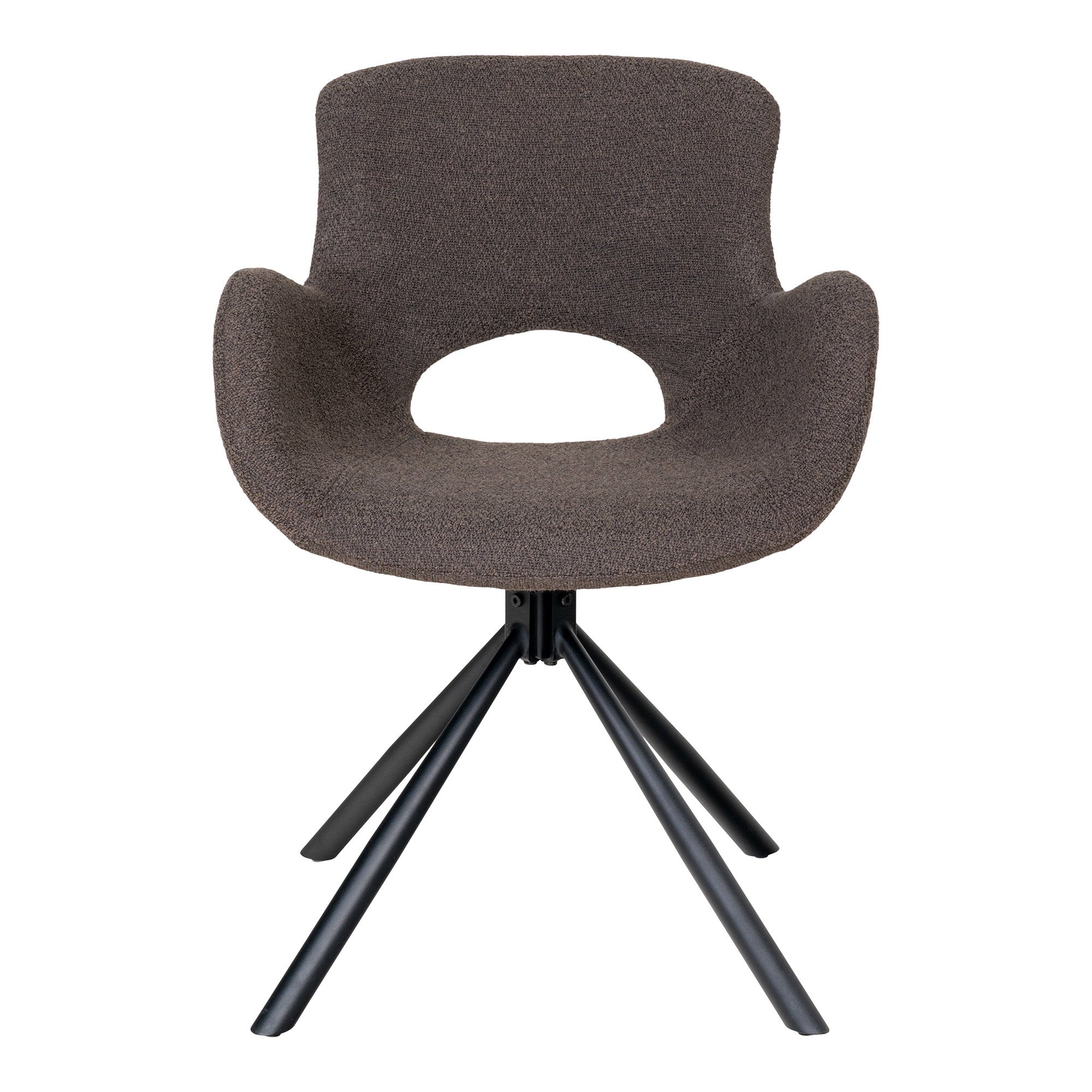 Amorim Eetkamerstoel met Draaifunctie - Bouclé, taupe (mushroom) HN1274 (set van 2)