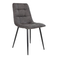 Middelfart Dining Chair - Microfiber, dark gray, black legs HN1229 (set of 2)