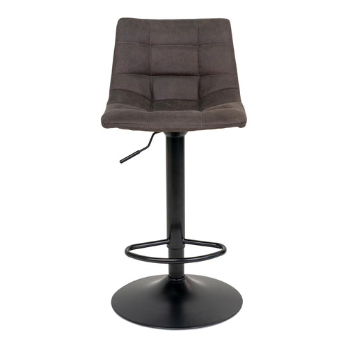 Middelfart Barkruk - Barkruk, microvezel, donkergrijs, zwarte poten HN1229 (set van 2) - Noël Home
