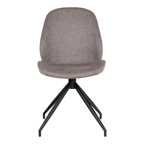 Monte Carlo Eetkamerstoel met Draaifunctie - Steenkleurig, zwarte poten HN1030 (set van 2) - Noël Home