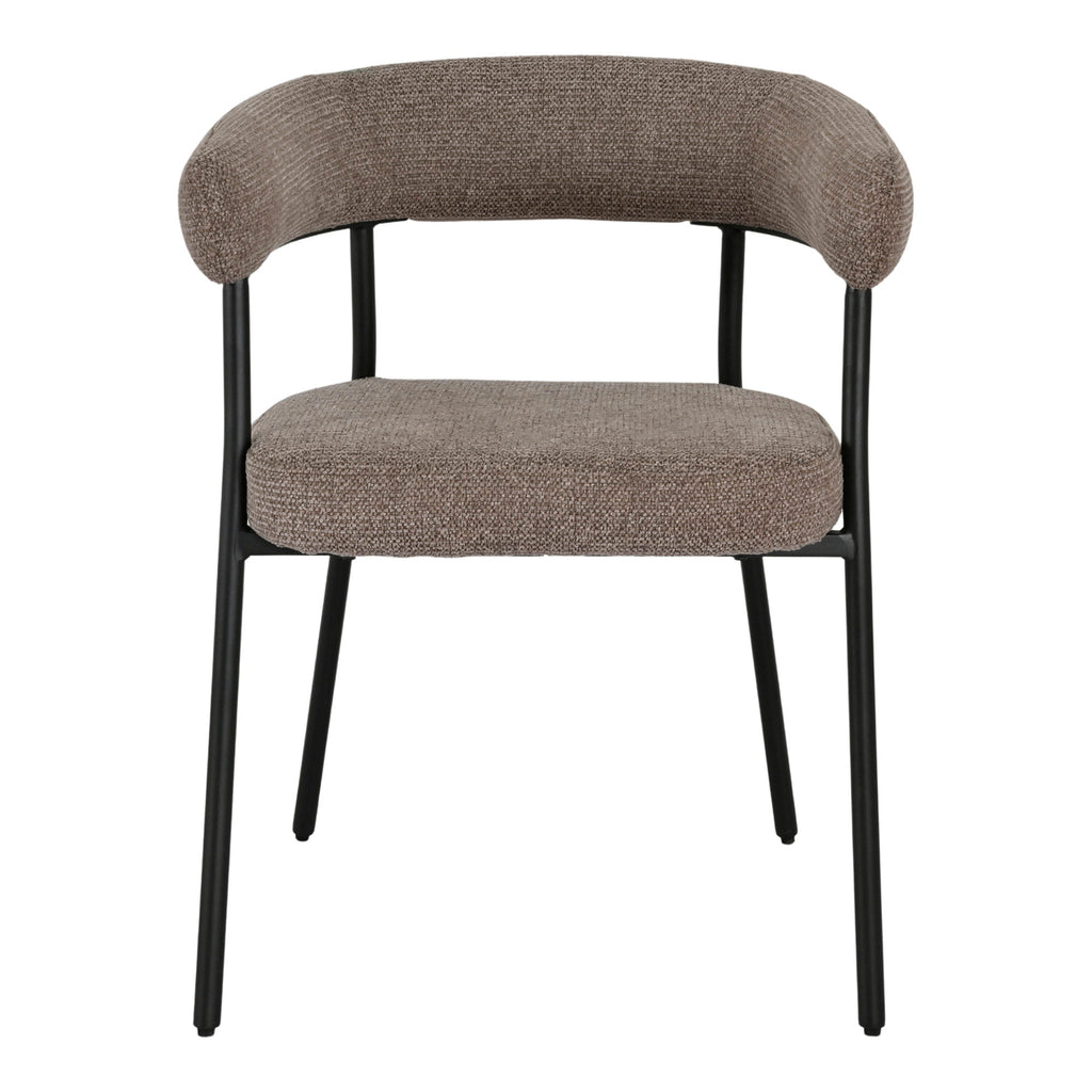 Trivio Dining Chair - Brown, black legs HN1314 (set of 2)