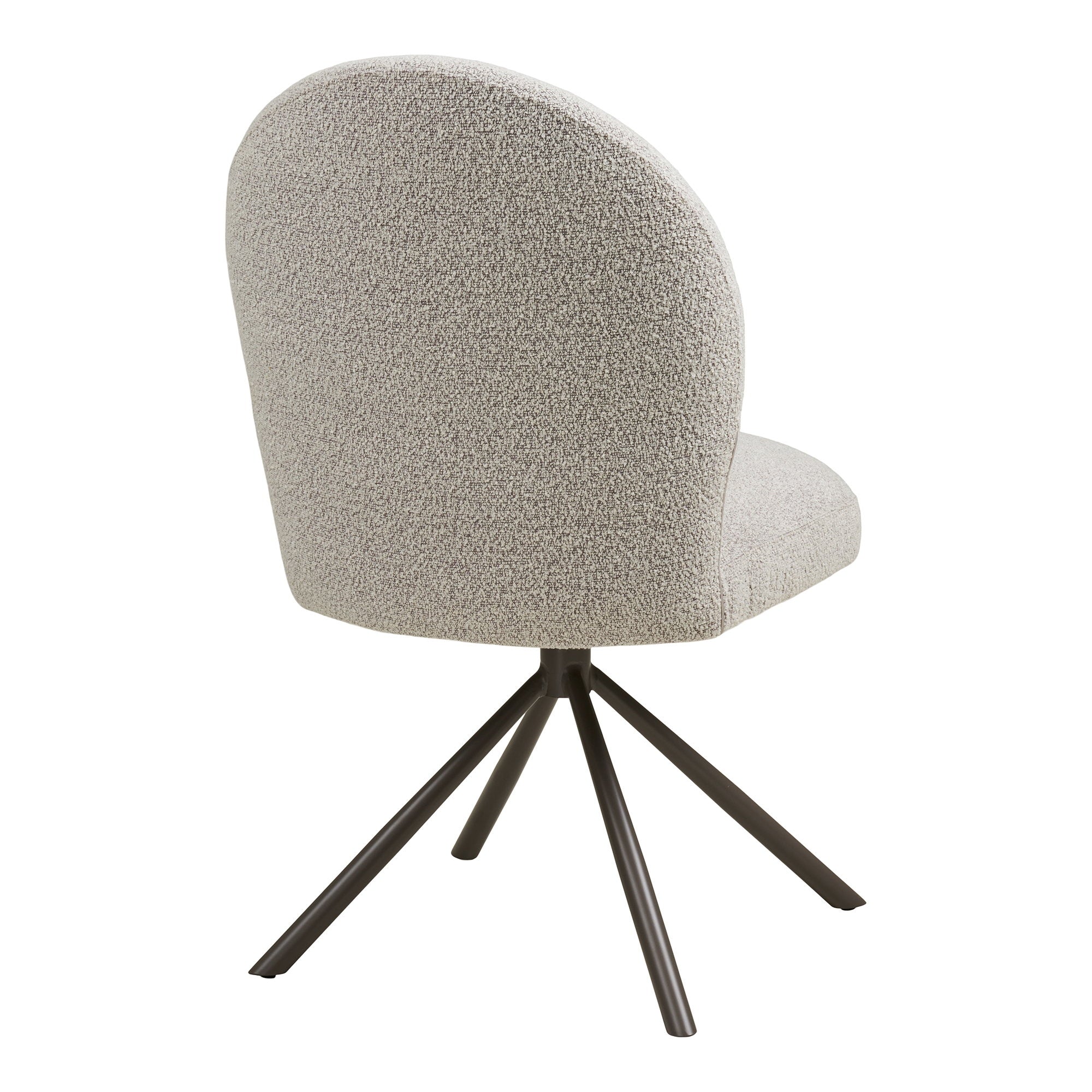 Lana Dining Chair with Swivel Function - Bouclé, sand, grey legs HN1267