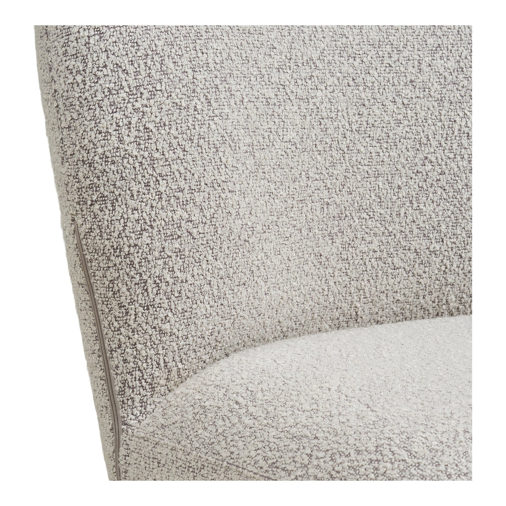 Lana Dining Chair with Swivel Function - Bouclé, sand, grey legs HN1267