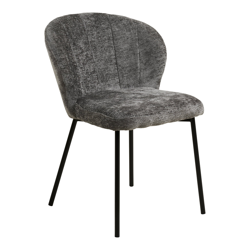 Roanne Dining Chair - Grey, Black Legs HN1319 (set of 2)