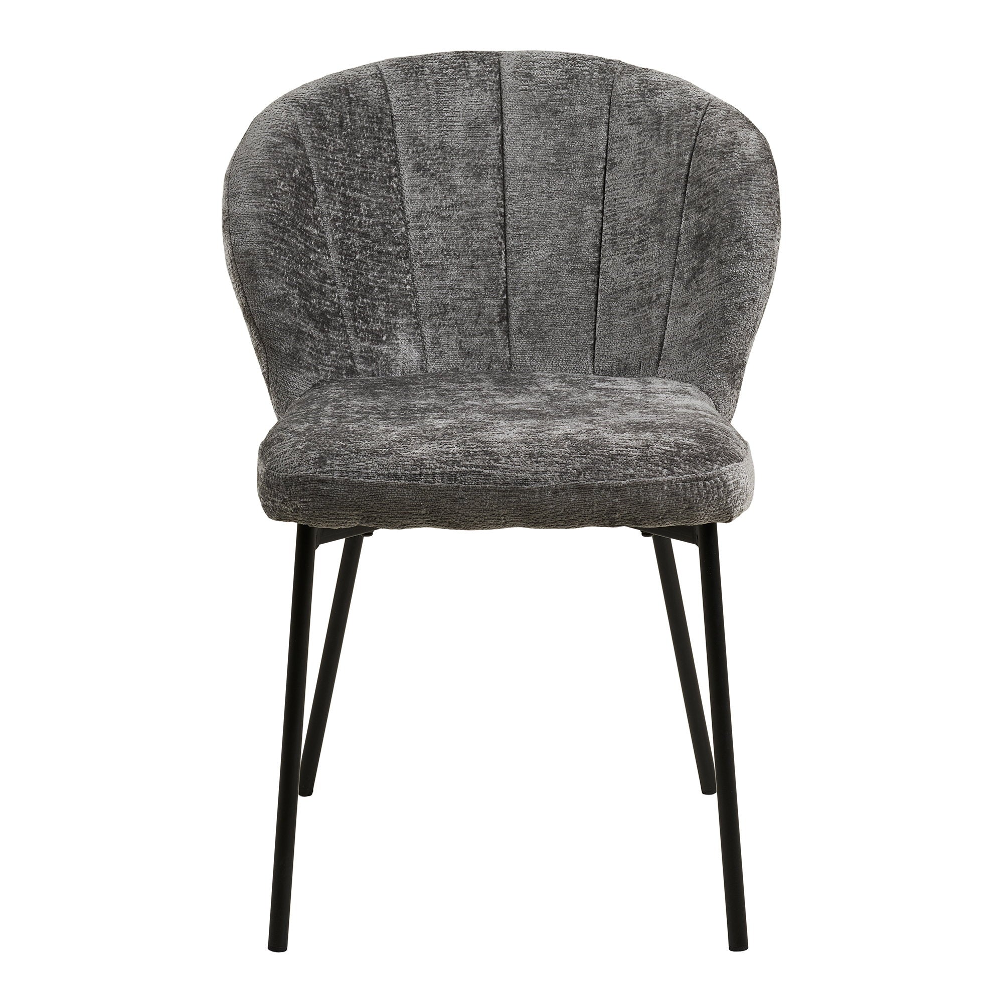 Roanne Dining Chair - Grey, Black Legs HN1319 (set of 2)