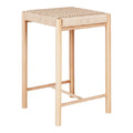 Abano Counter Stool - With natural wicker seat, poplar wood, natural