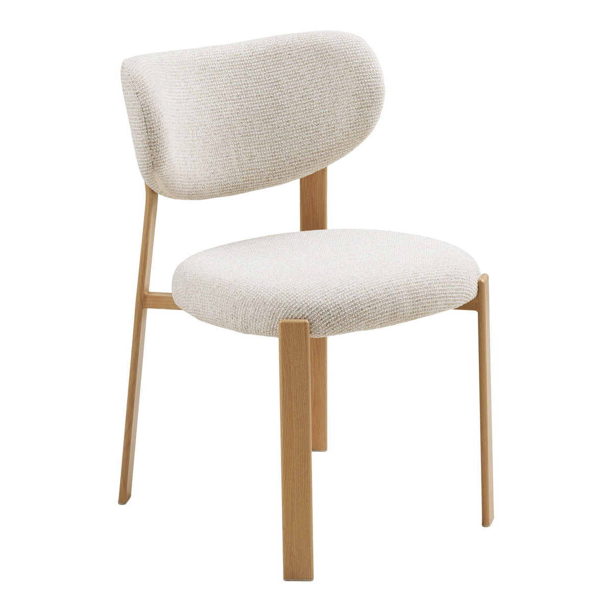 Savina Esszimmerstuhl - Esszimmerstuhl, sandfarben, Holzoptik-Beine, natur, HN1422, 2er-Set