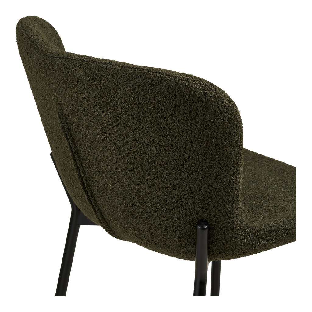 Maceda Counterstoel - Bouclé, groen, zwarte poten HN1241 (set van 2)