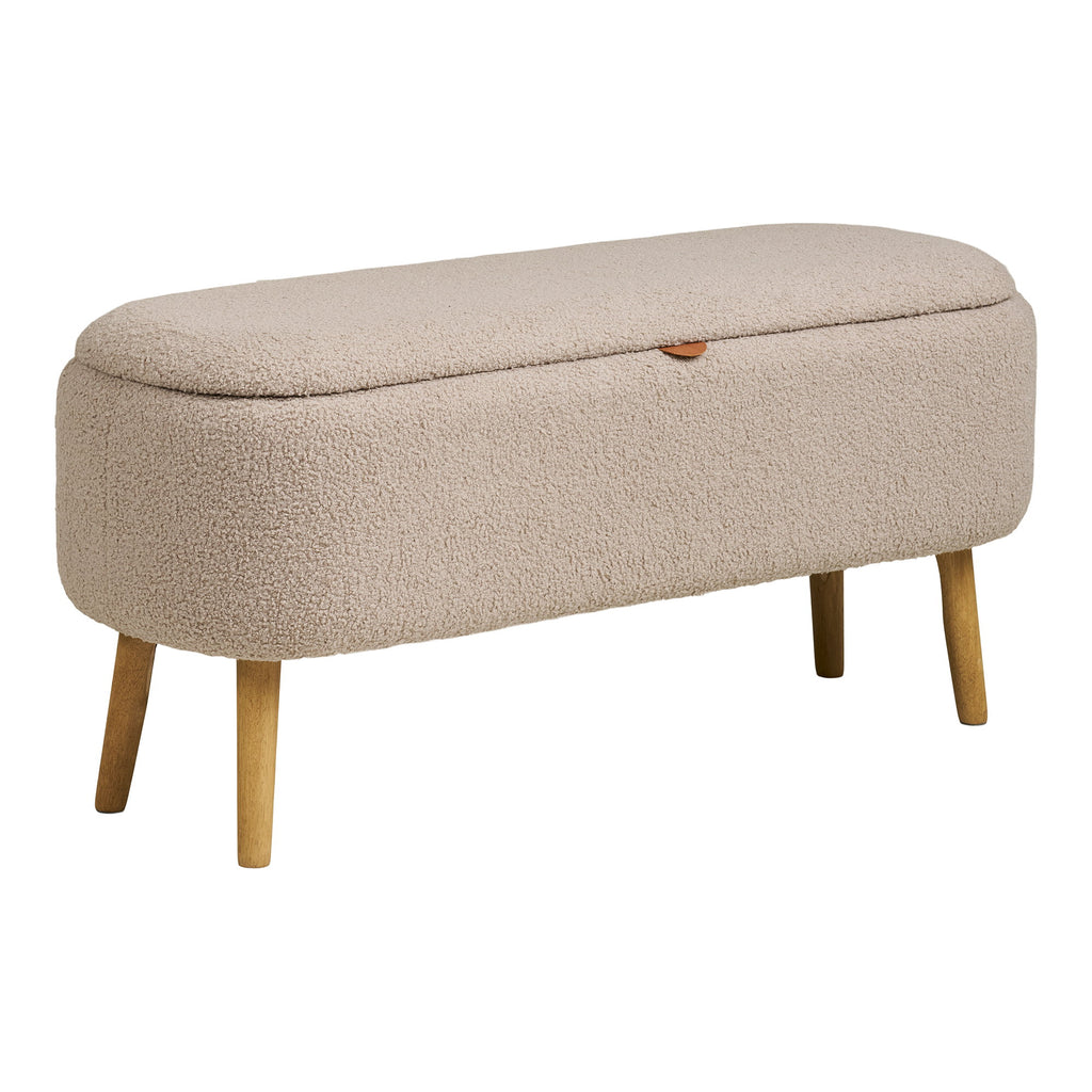 Harlow Opbergbank - Bouclé, beige 95x37x45 cm, HN1063