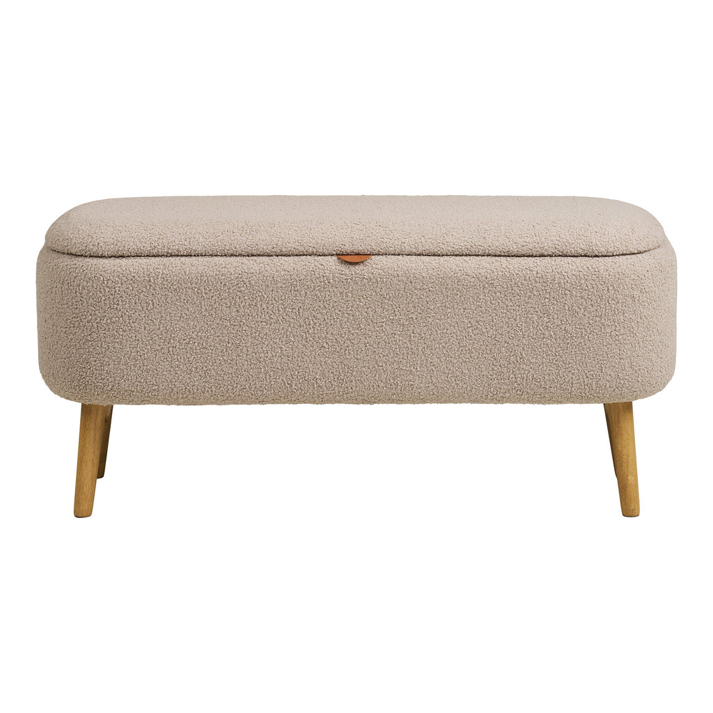 Harlow Opbergbank - Bouclé, beige 95x37x45 cm, HN1063