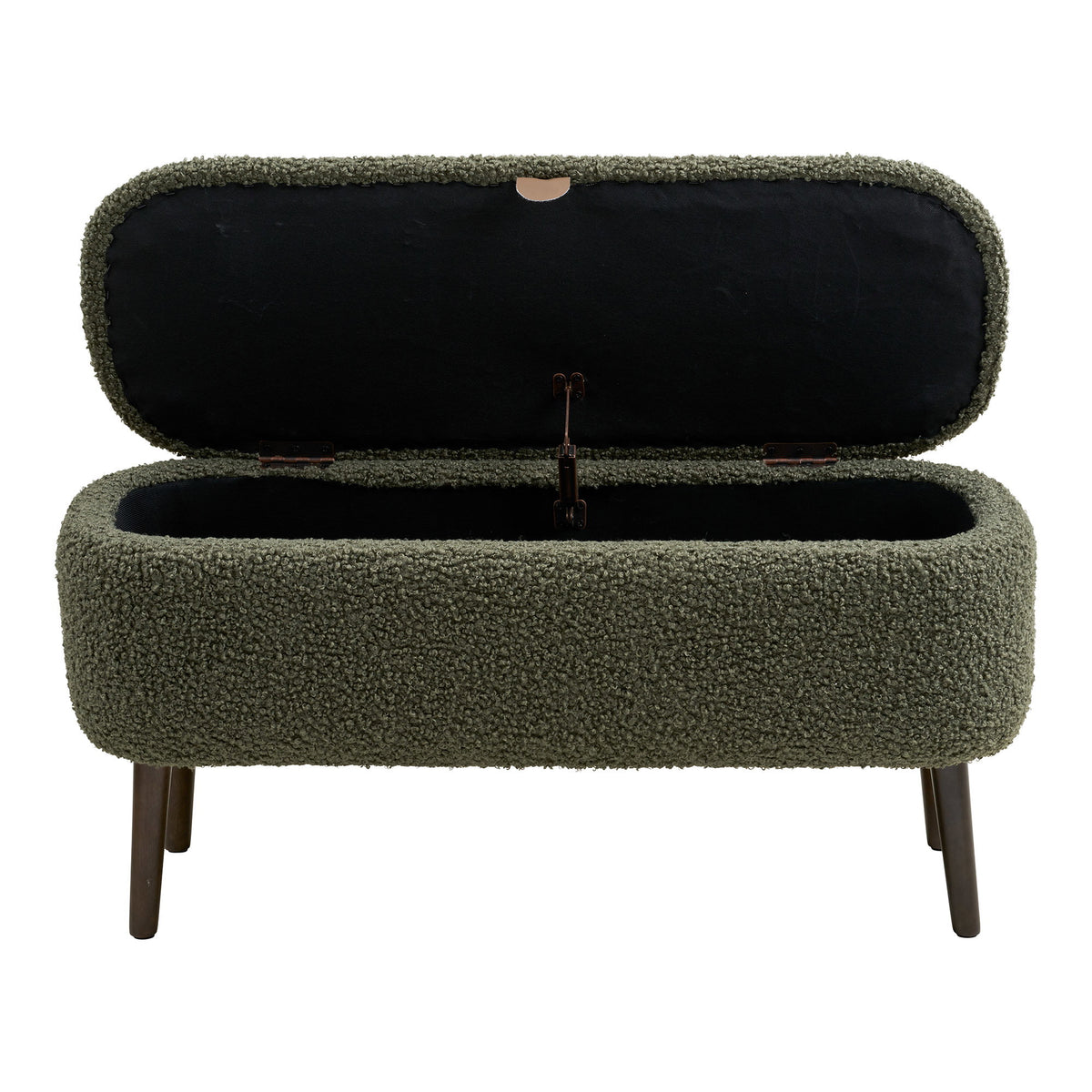 Green Teddy Storage Bench Harlow - 95x37x45 cm
