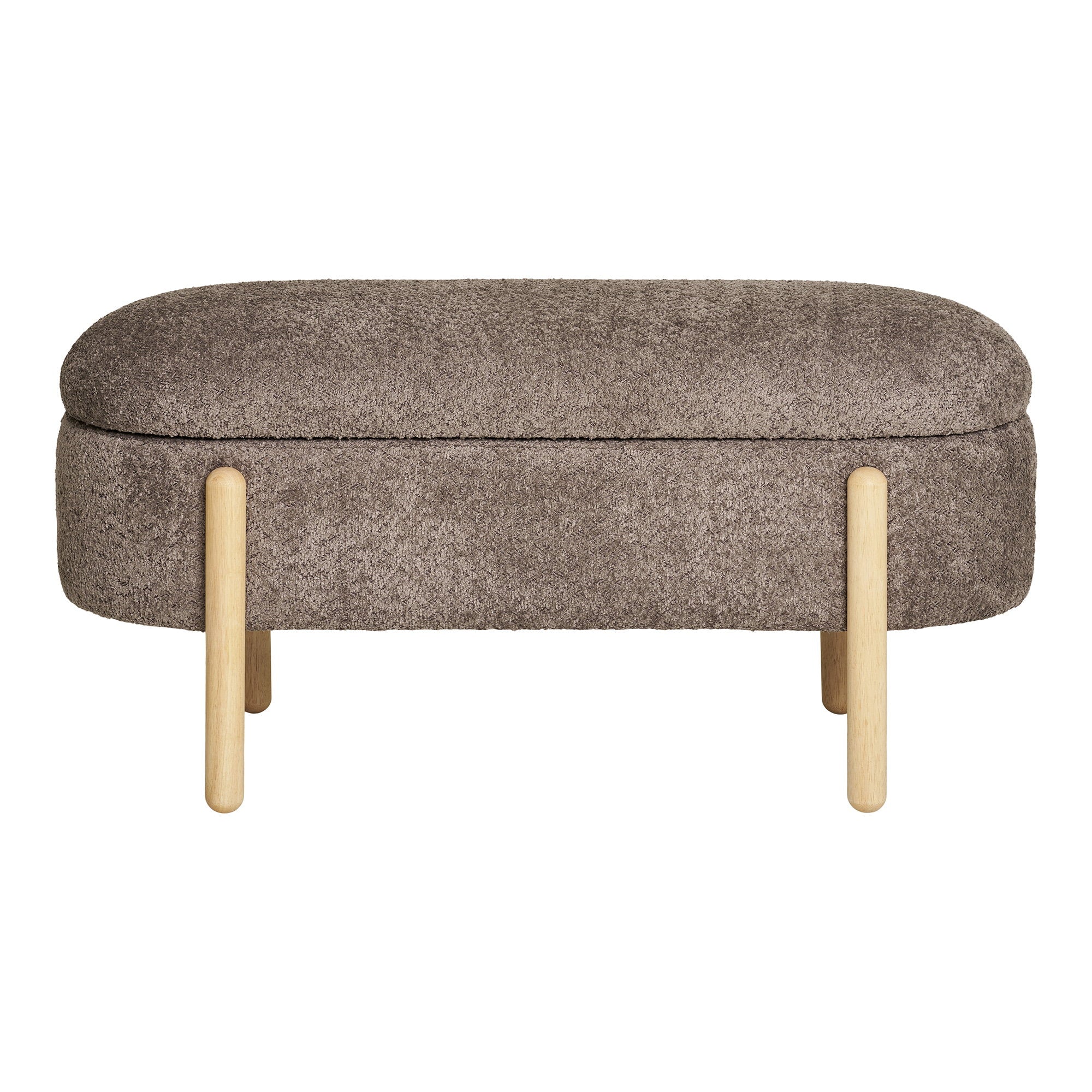 Branca Opbergbank - Bruin/naturel 97x40x48 cm, HN1237