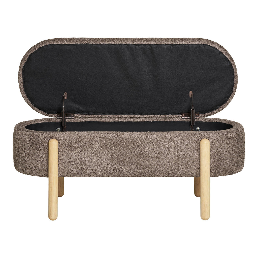 Branca Opbergbank - Bruin/naturel 97x40x48 cm, HN1237