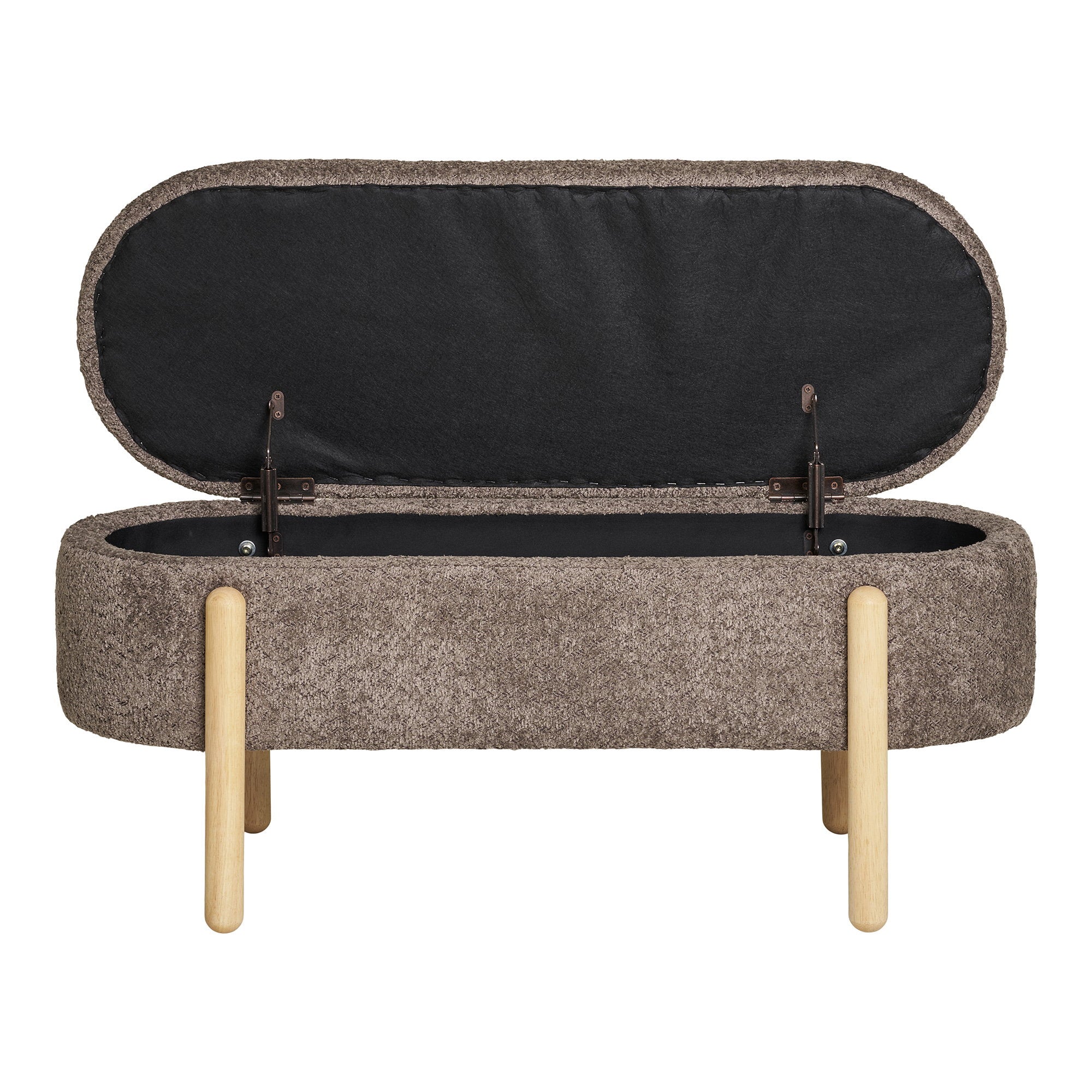 Branca Opbergbank - Bruin/naturel 97x40x48 cm, HN1237
