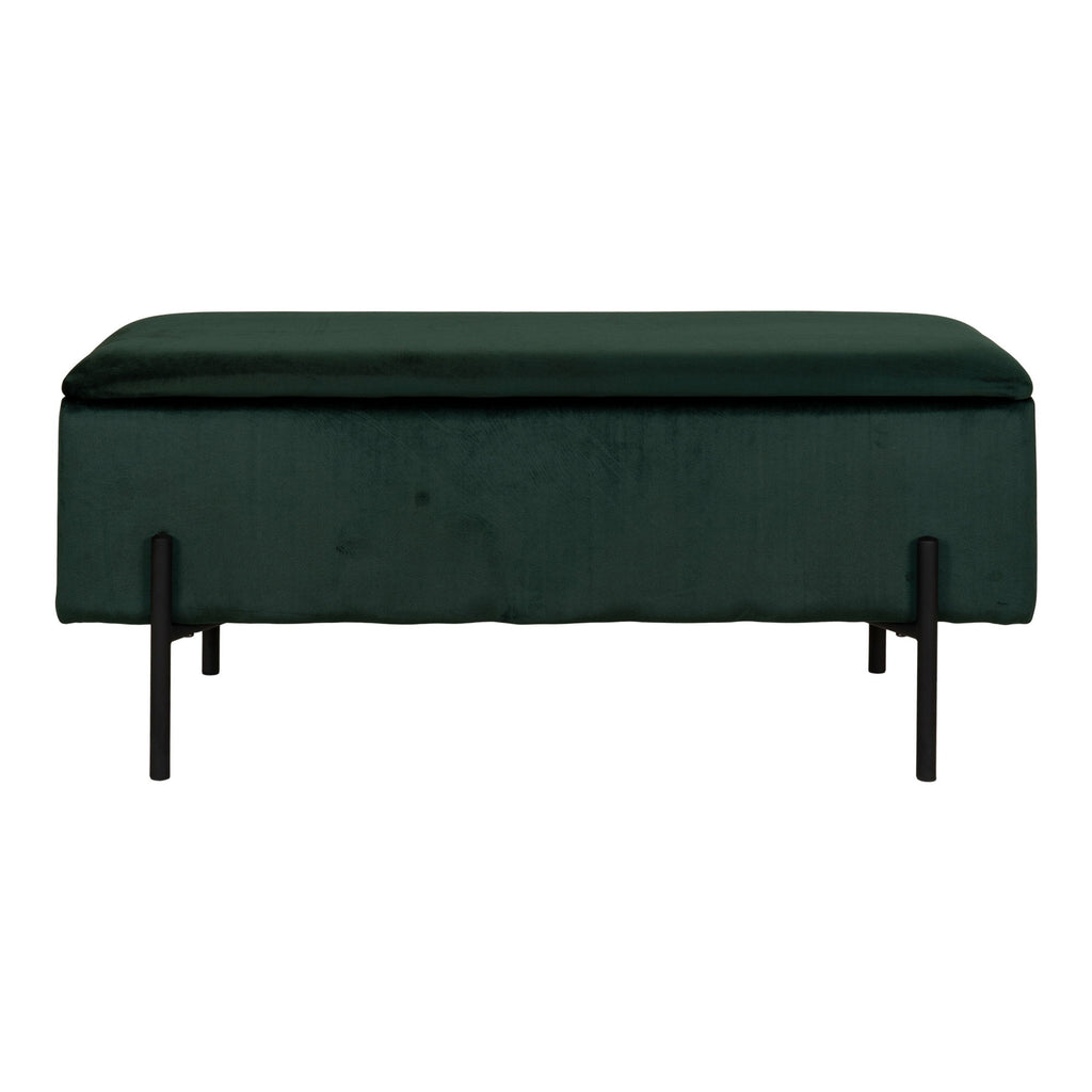 Watford Opbergbank - Opbergbank, velours, groen 95x36,5x43 cm, HN1206