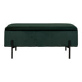 Watford Opbergbank - Opbergbank, velours, groen 95x36,5x43 cm, HN1206