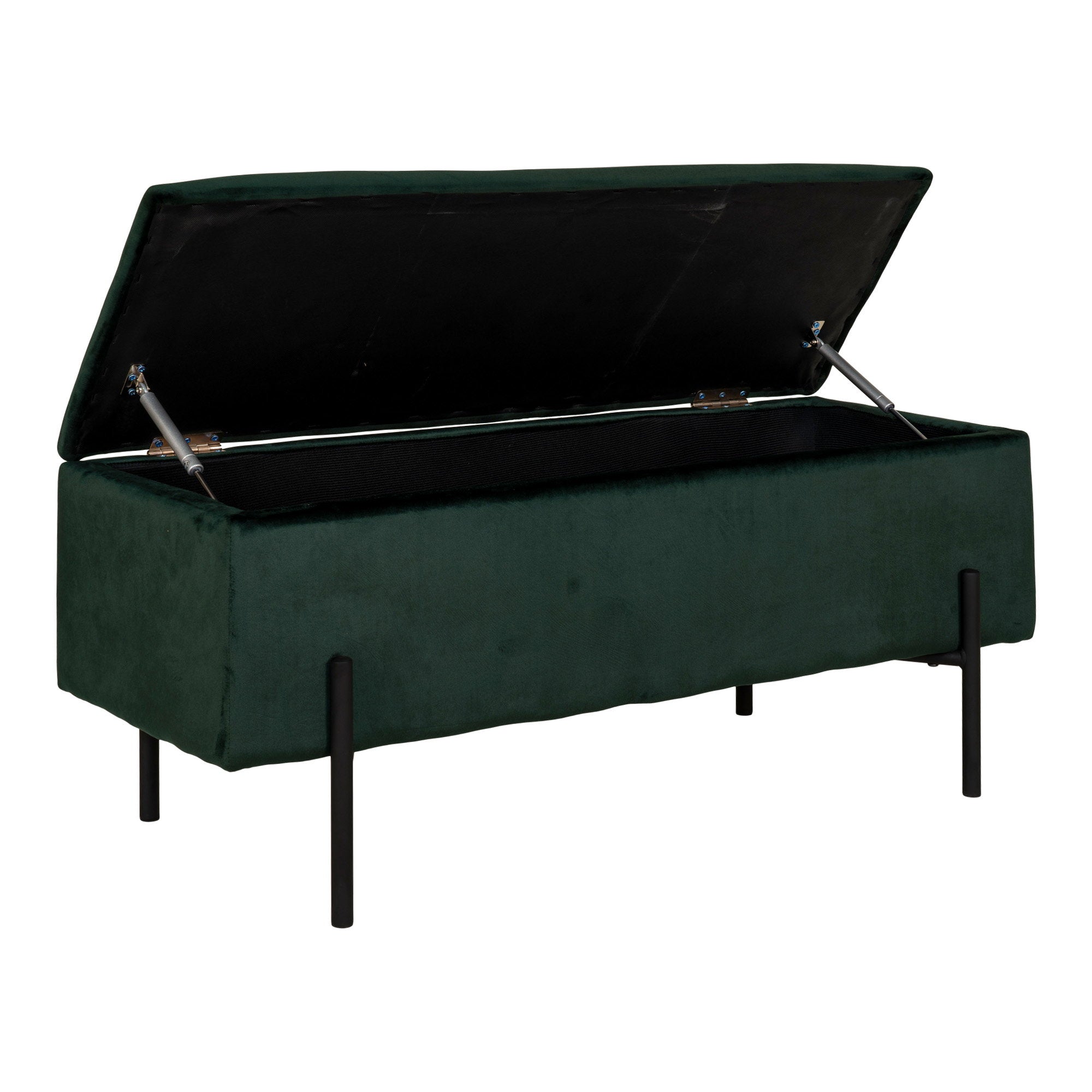 Watford Opbergbank - Opbergbank, velours, groen 95x36,5x43 cm, HN1206