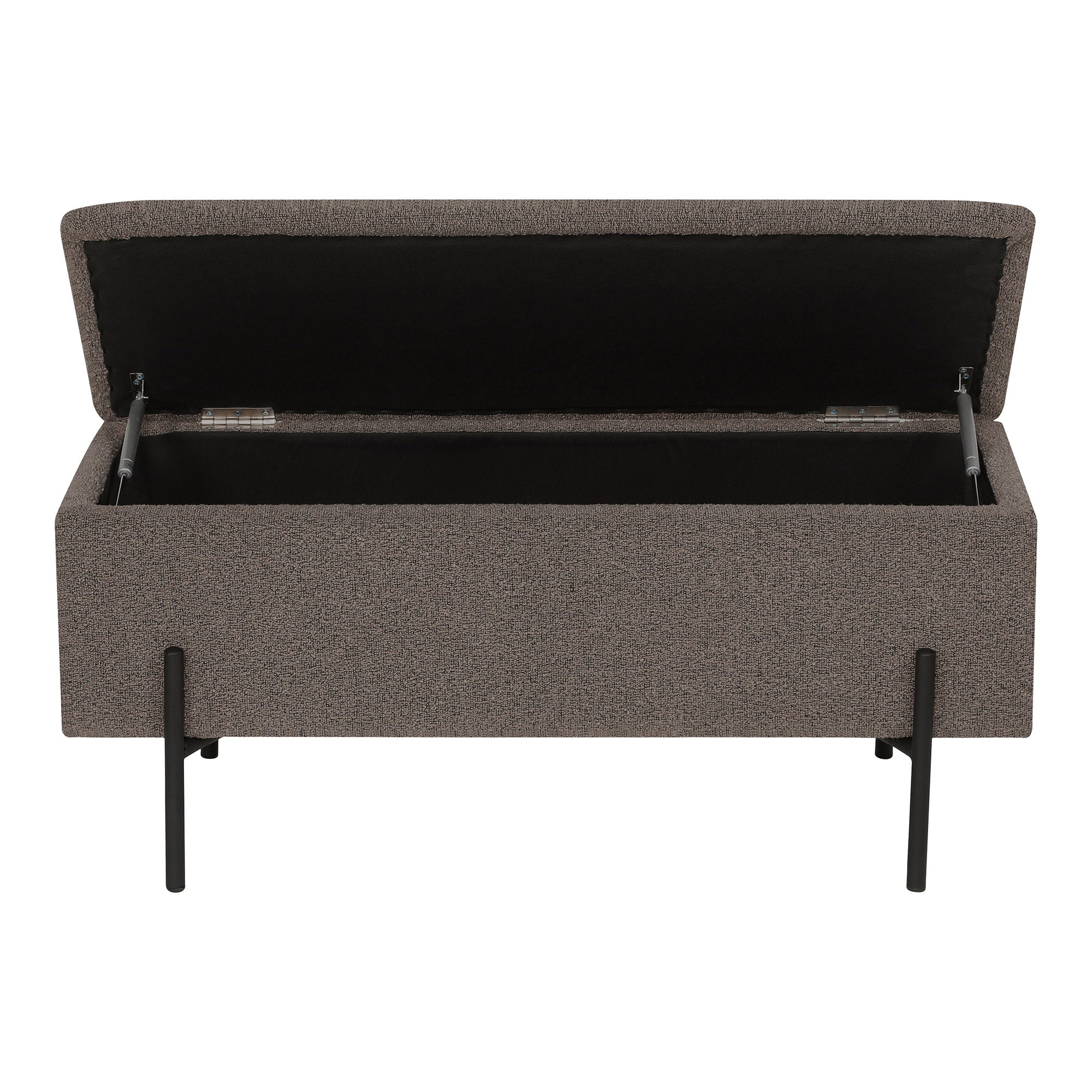 Watford Opbergbank - Opbergbank, bouclé, bruin 95x36,5x43 cm, HN1061