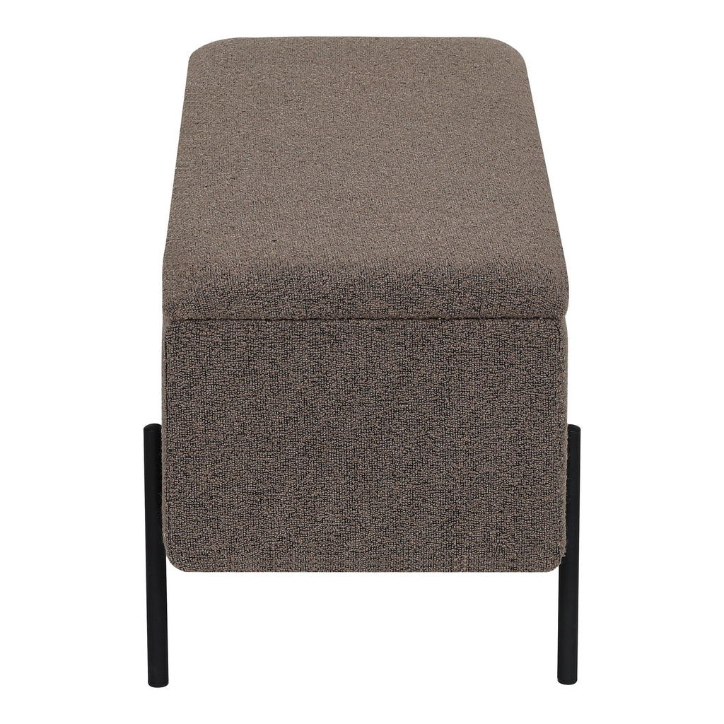 Watford Opbergbank - Opbergbank, bouclé, bruin 95x36,5x43 cm, HN1061