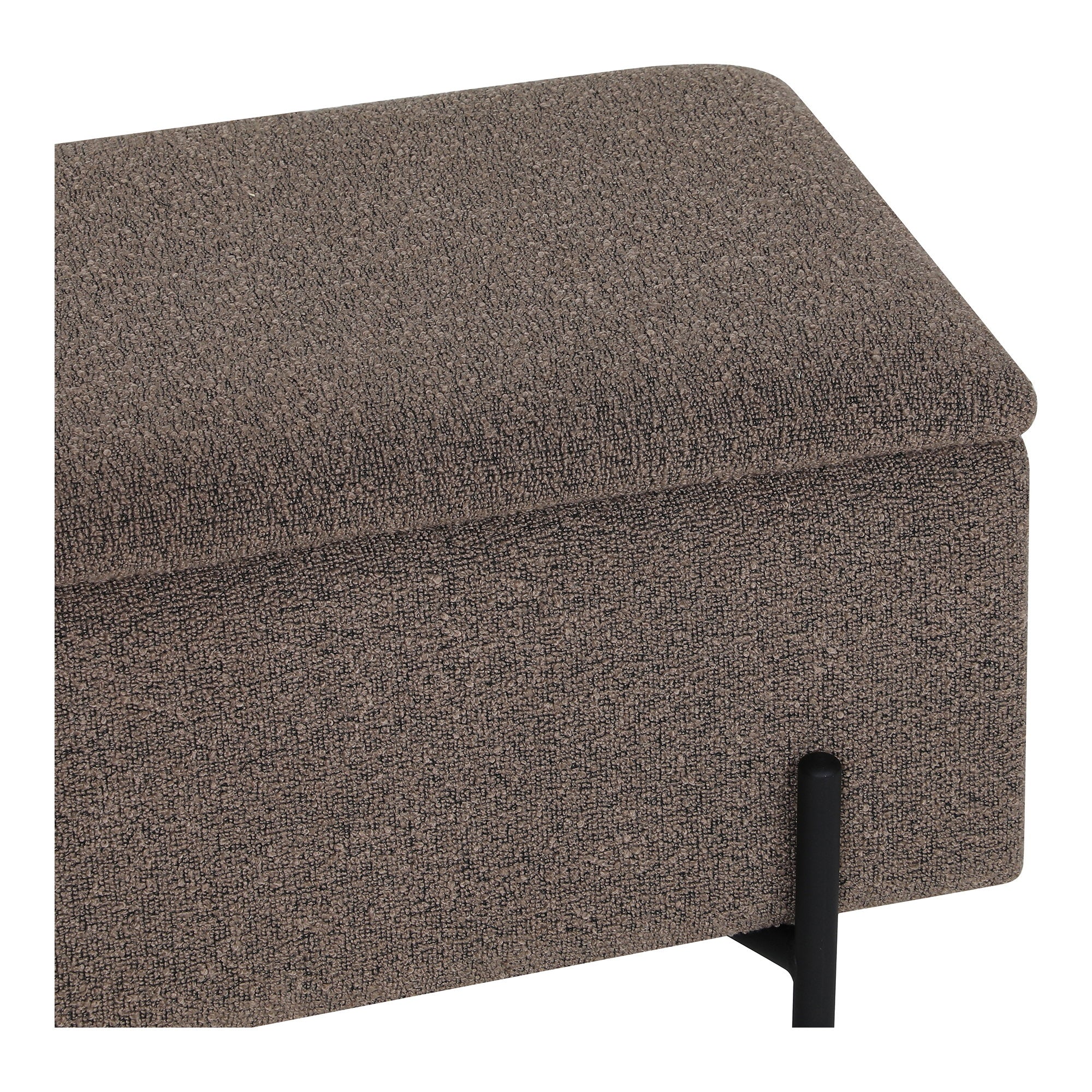 Watford Opbergbank - Opbergbank, bouclé, bruin 95x36,5x43 cm, HN1061