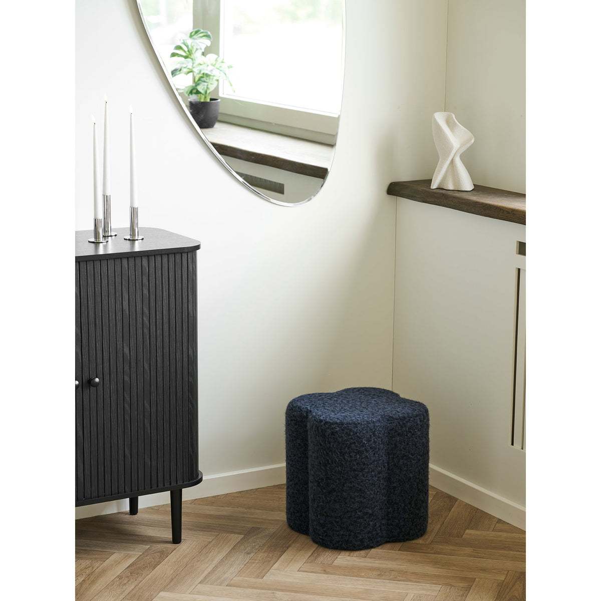 Durban Pouf - Pouf, blue, ø42x38 cm, HN1095