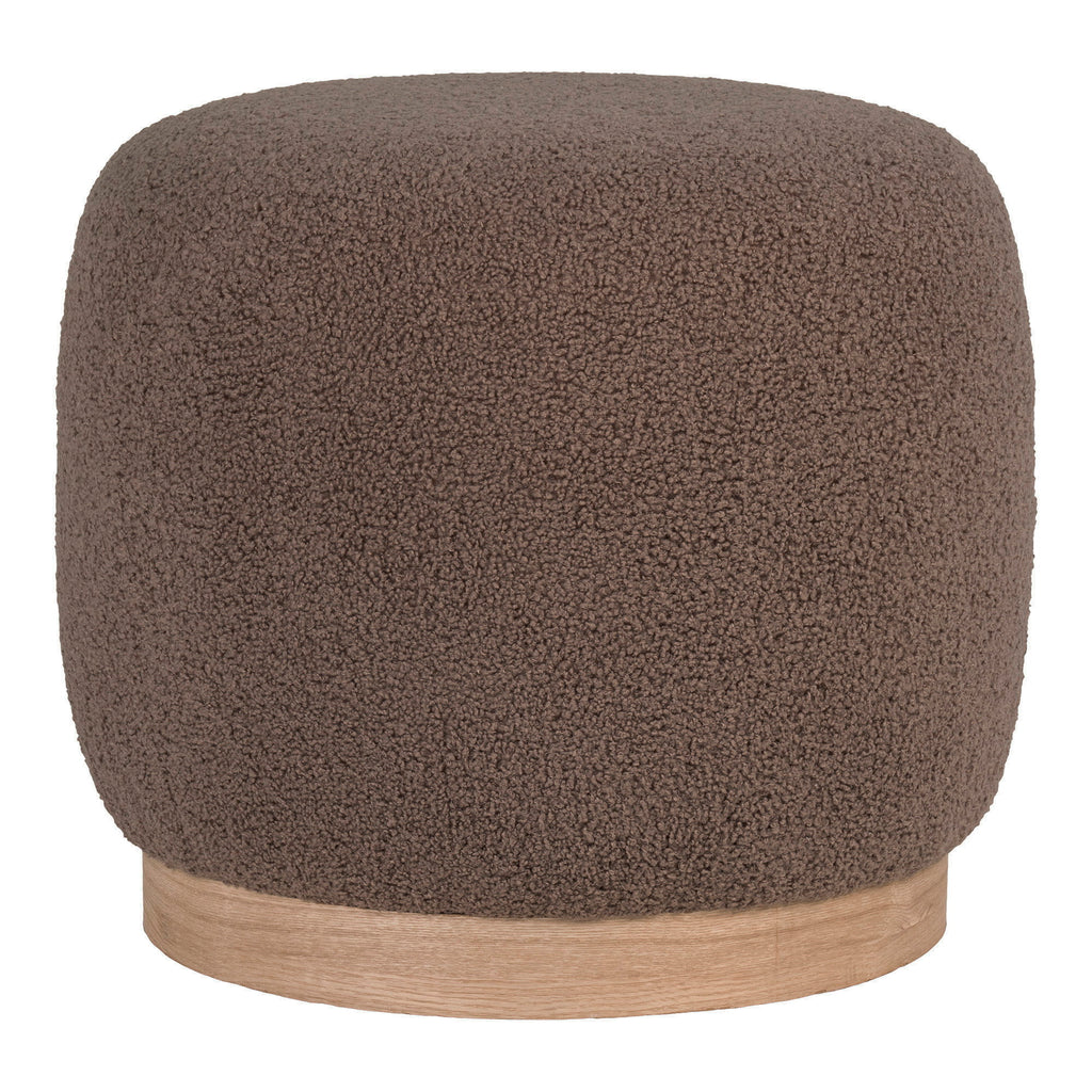 Belfort Pouffe - Teddy, brown Ø44.5x40 cm, HN1238