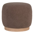 Belfort Pouffe - Teddy, brown Ø44.5x40 cm, HN1238
