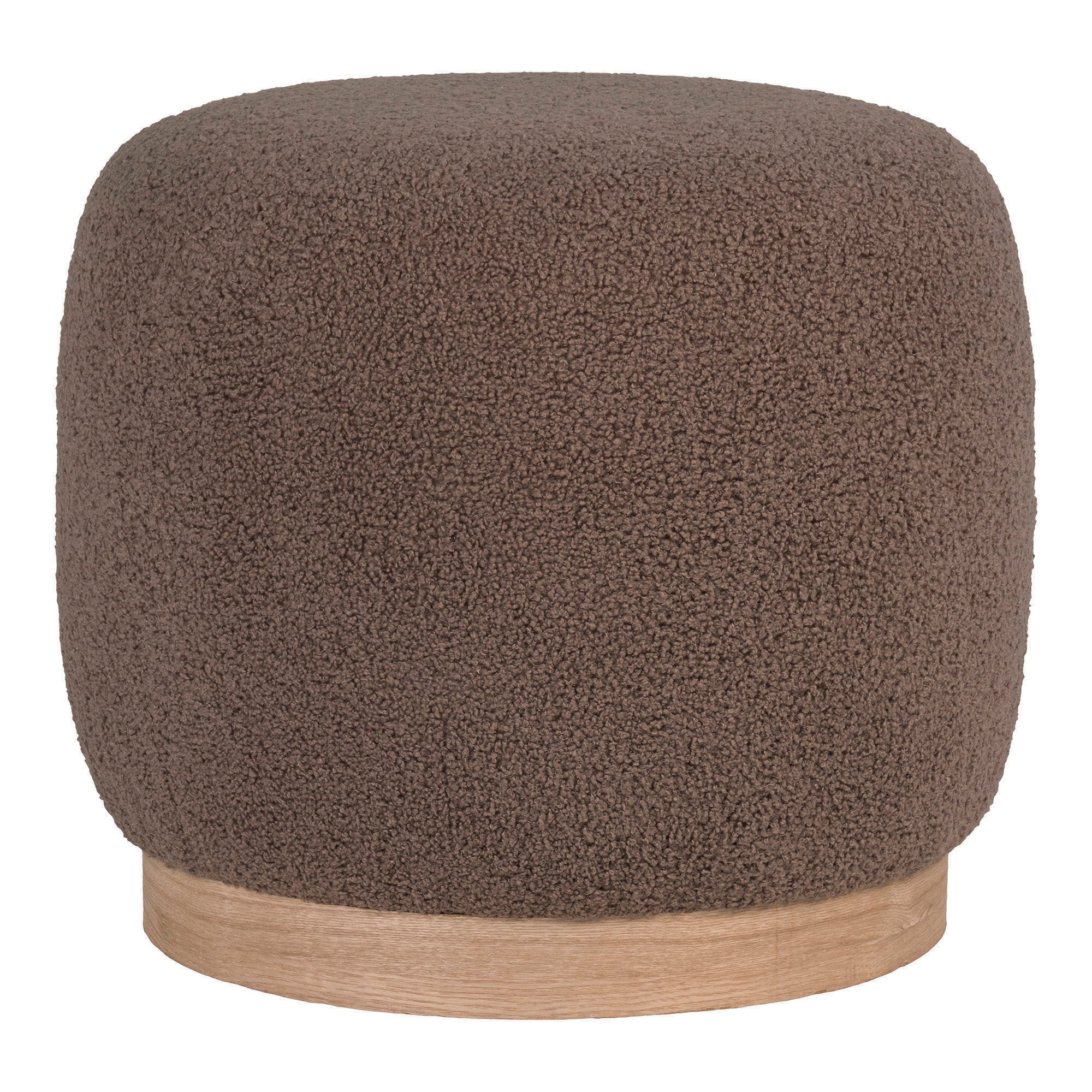 Belfort Poef - Teddy, bruin Ø44,5x40 cm, HN1238