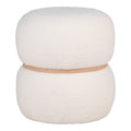 Milford Pouffe - Teddy, white Ø38x41 cm, HN1234