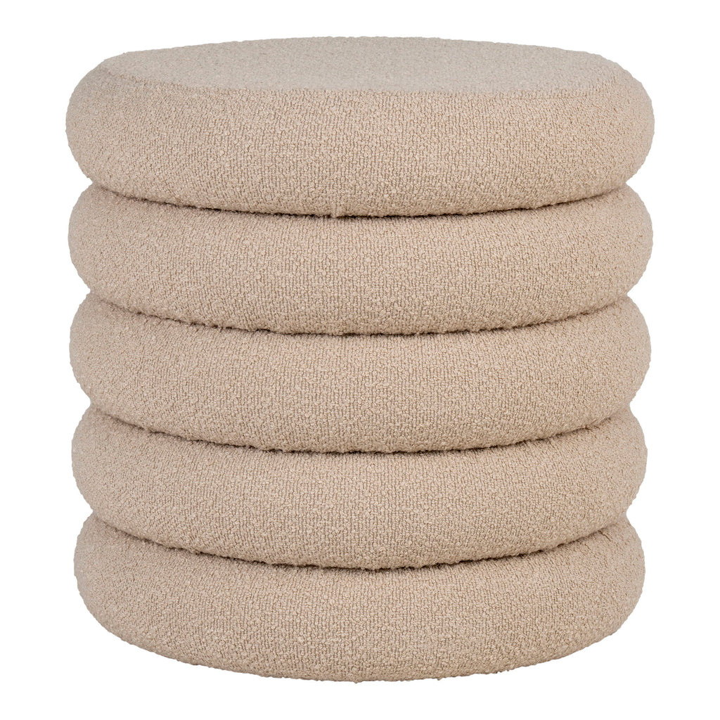 Brooklyn Pouf - With storage, boucle, beige Ø44x44 cm, HN1242