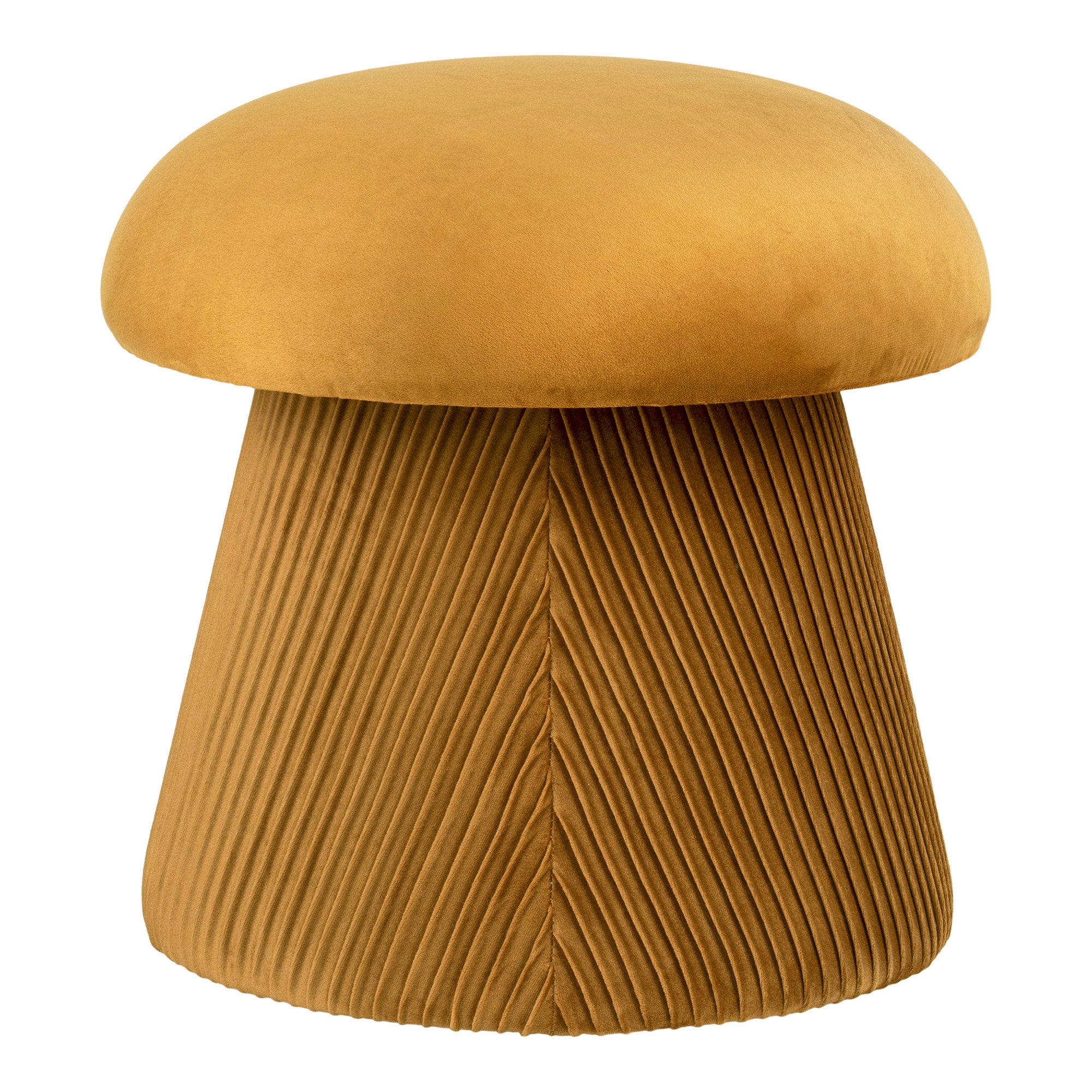 Hampton Poef - Fluweel, okergeel Ø41x39 cm, HN1245