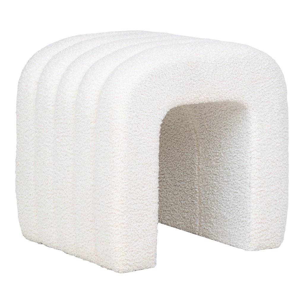 Colma Pouf - Teddy, white 42x41x36 cm, HN1234
