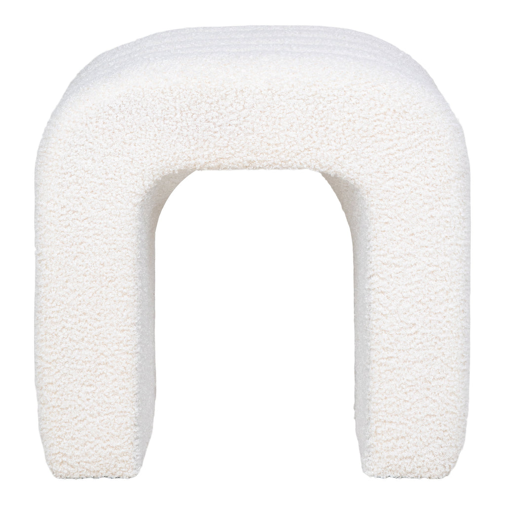 Colma Pouf - Teddy, white 42x41x36 cm, HN1234