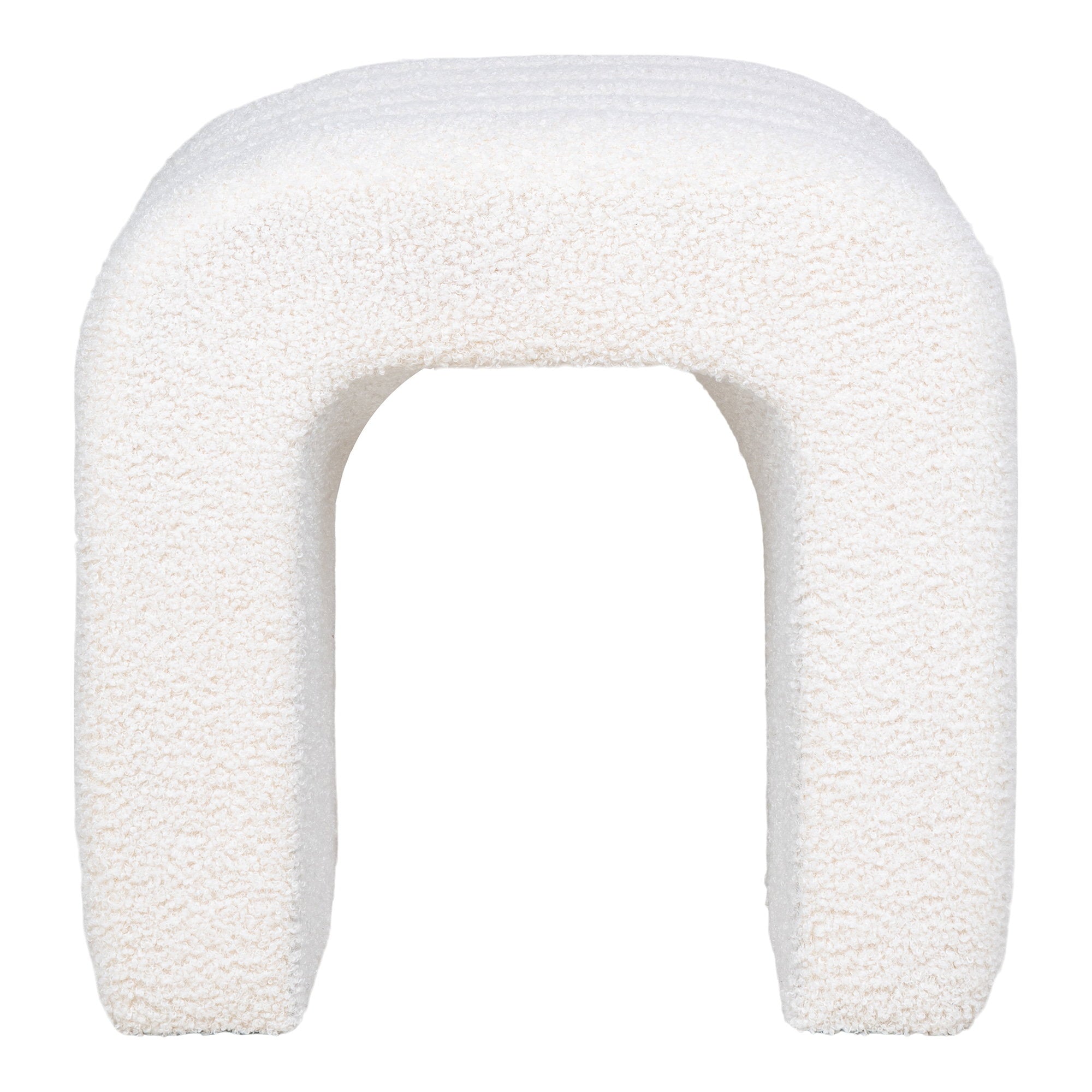Colma Pouf - Teddy, white 42x41x36 cm, HN1234