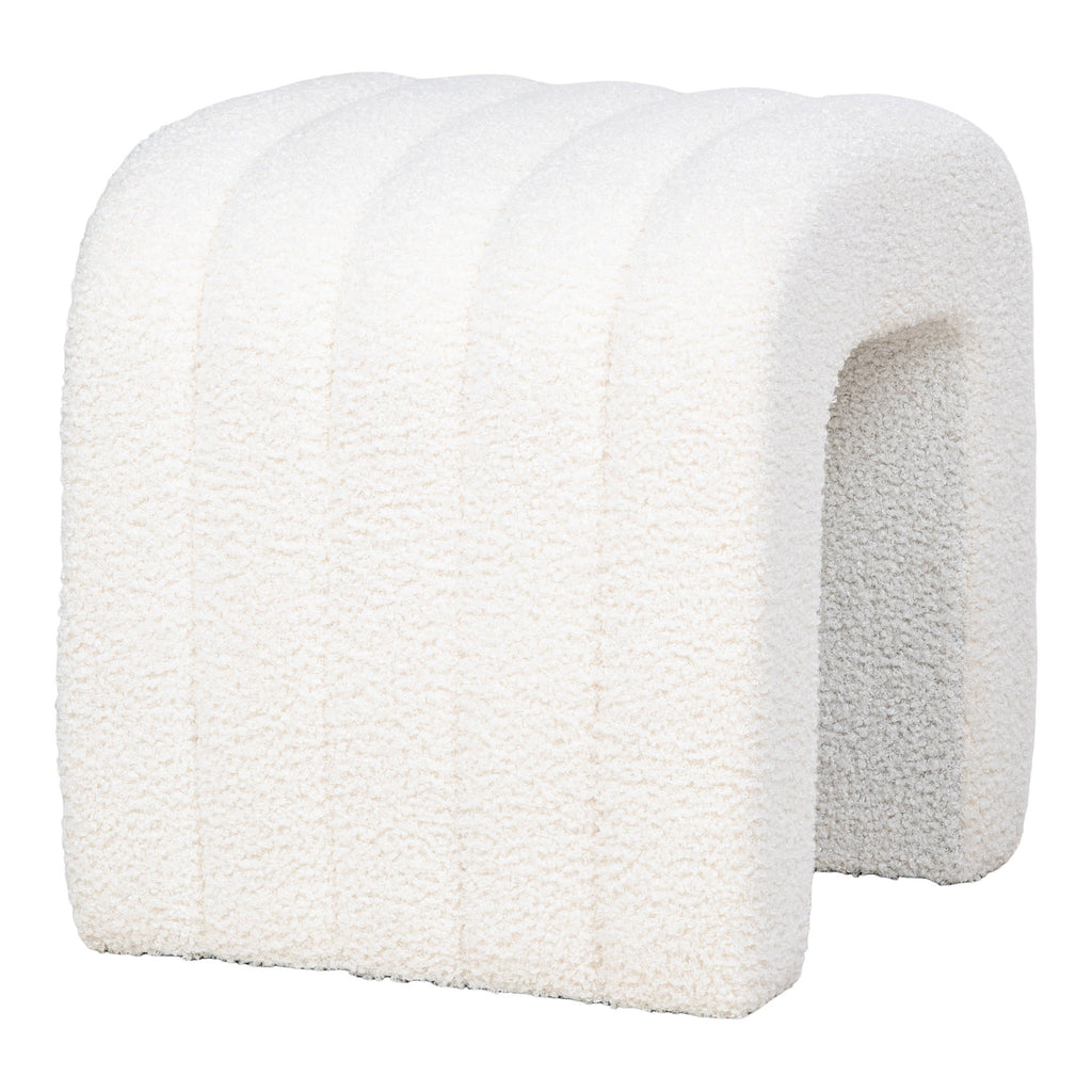 Colma Pouf - Teddy, white 42x41x36 cm, HN1234
