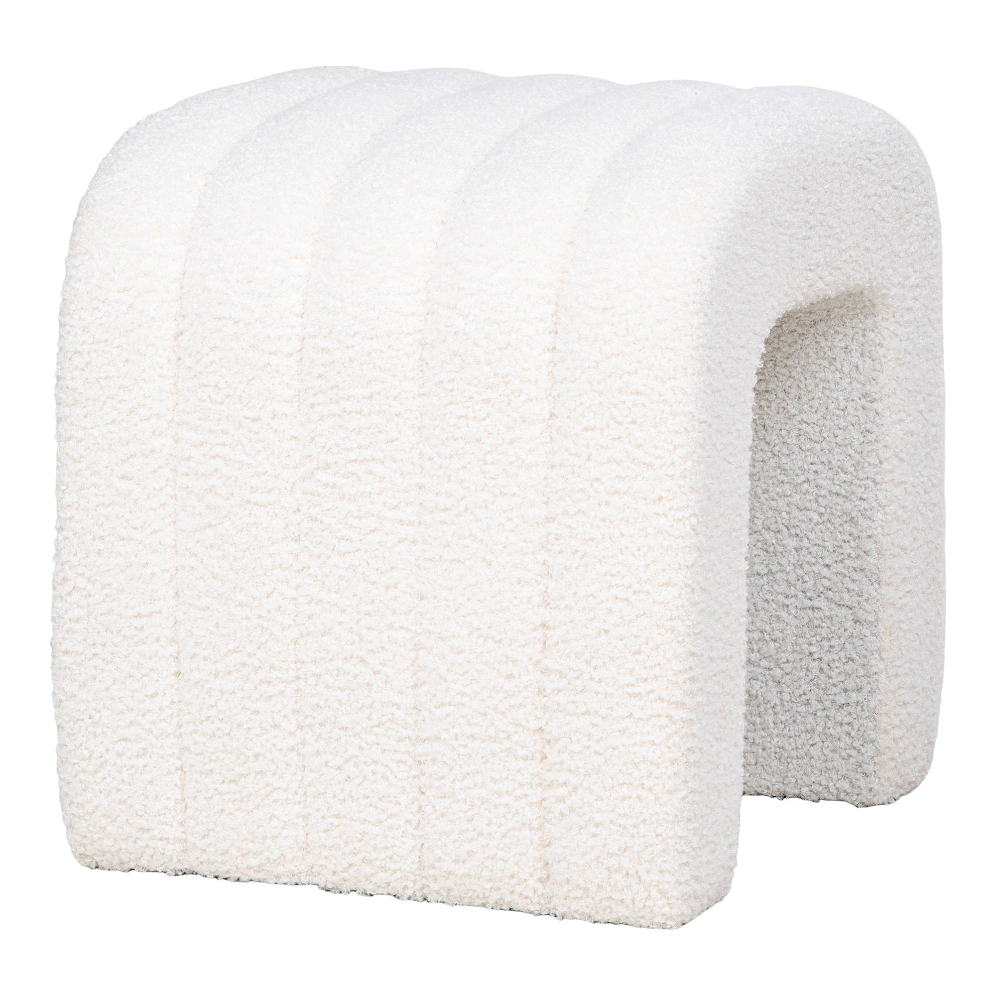 Colma Pouf - Teddy, white 42x41x36 cm, HN1234