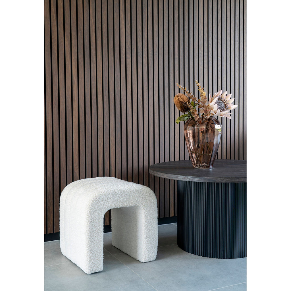 Colma Pouf - Teddy, white 42x41x36 cm, HN1234