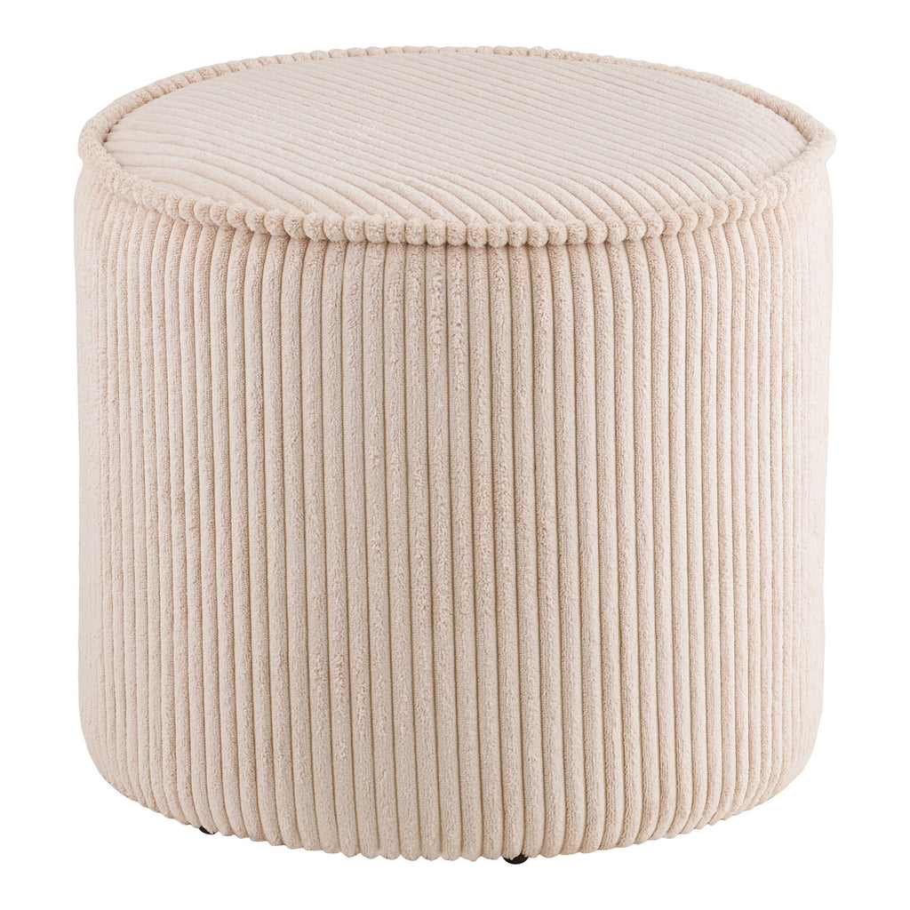 Taupo Poef - Corduroy, beige Ø40x35 cm, HN1424
