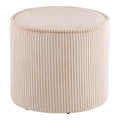 Taupo Poef - Corduroy, beige Ø40x35 cm, HN1424