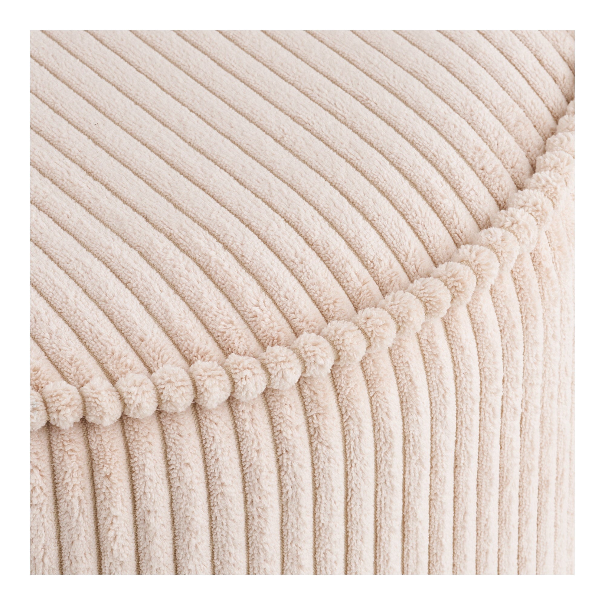 Taupo Poef - Corduroy, beige Ø40x35 cm, HN1424
