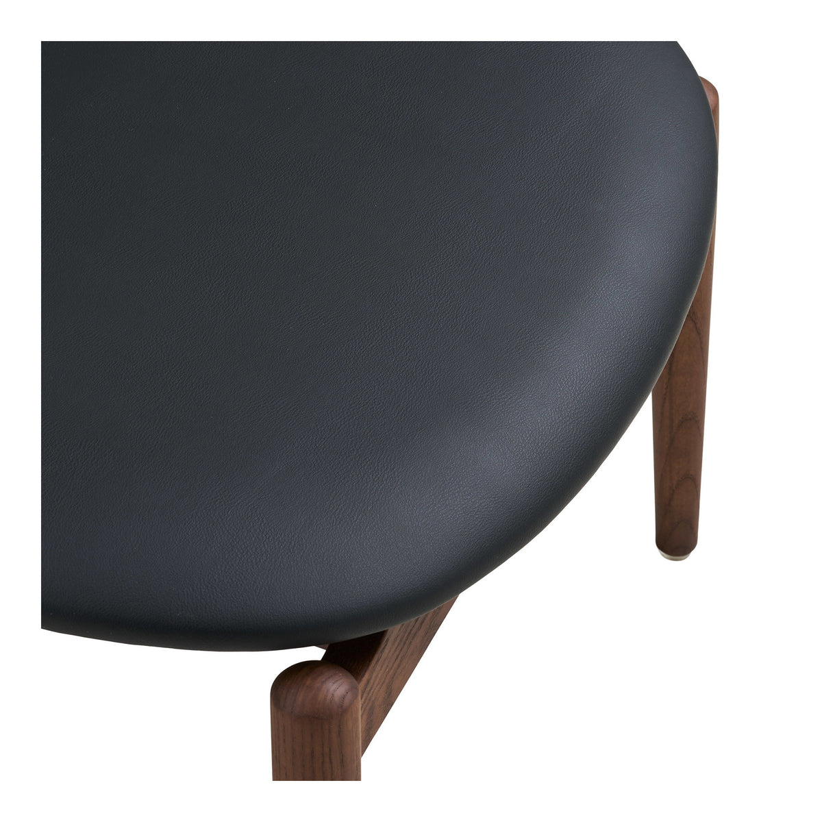 Olvera Footstool - Footstool, ash/PU, dark brown/black