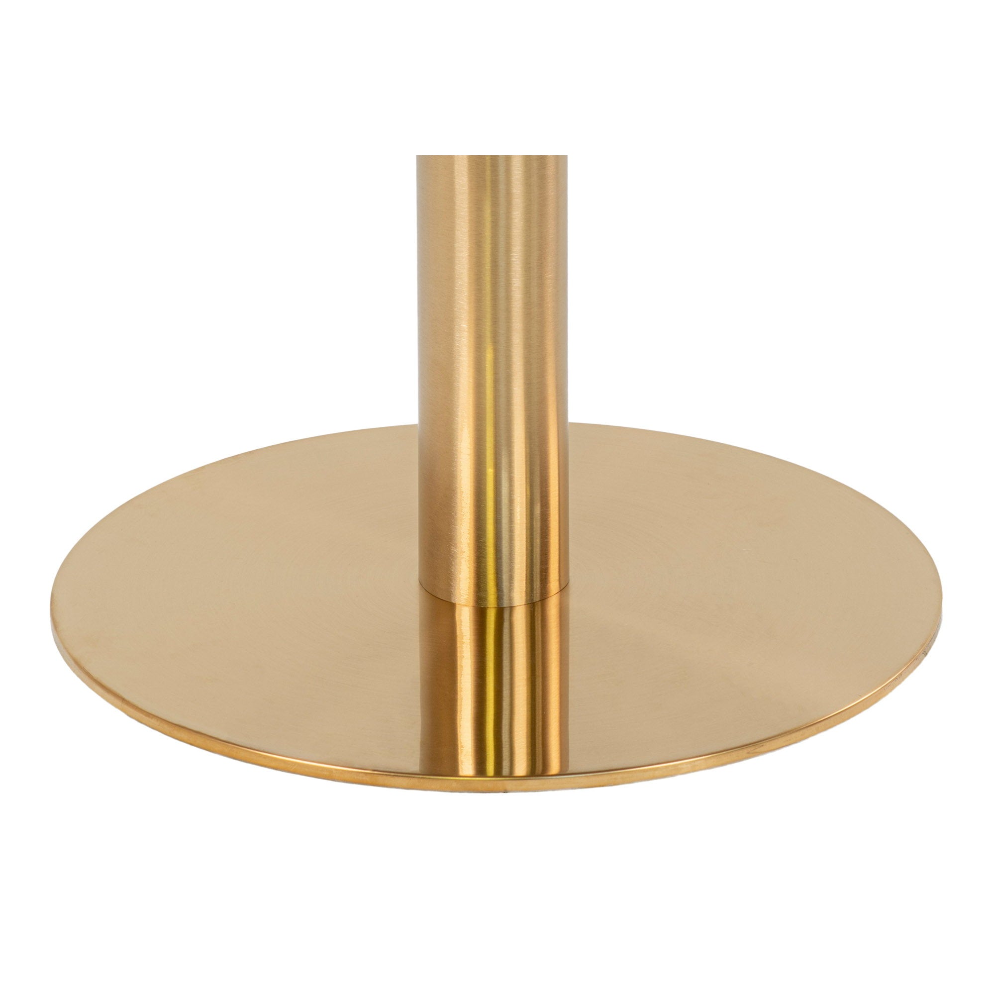 Bolzano Salontafel - Marmerlook blad, messinglook voet Ø70x45 cm