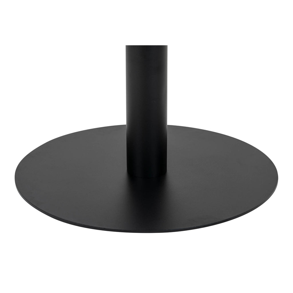 Bolzano Salontafel - Marmerlook blad, wit, zwarte voet Ø70x45 cm