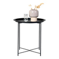Bastia Side Table - Steel side table, black Ø47x50 cm