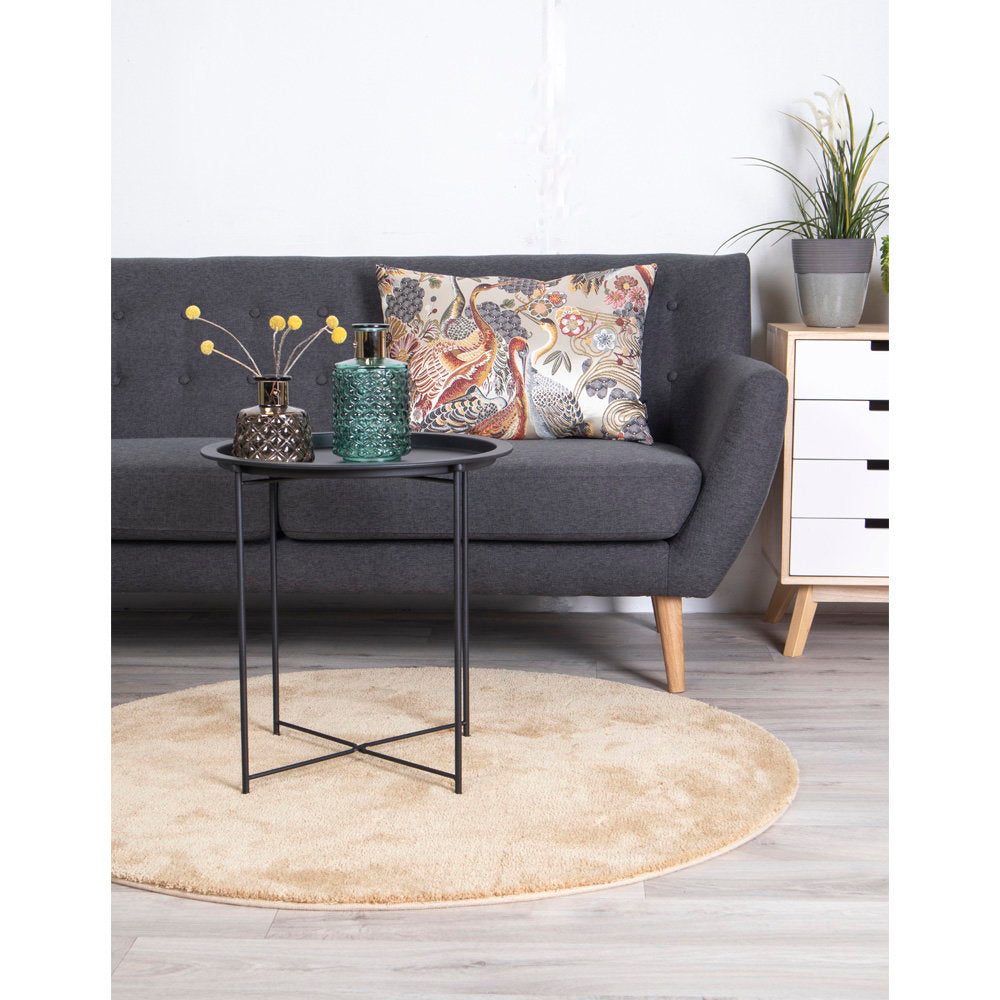 Bastia Side Table - Steel side table, black Ø47x50 cm