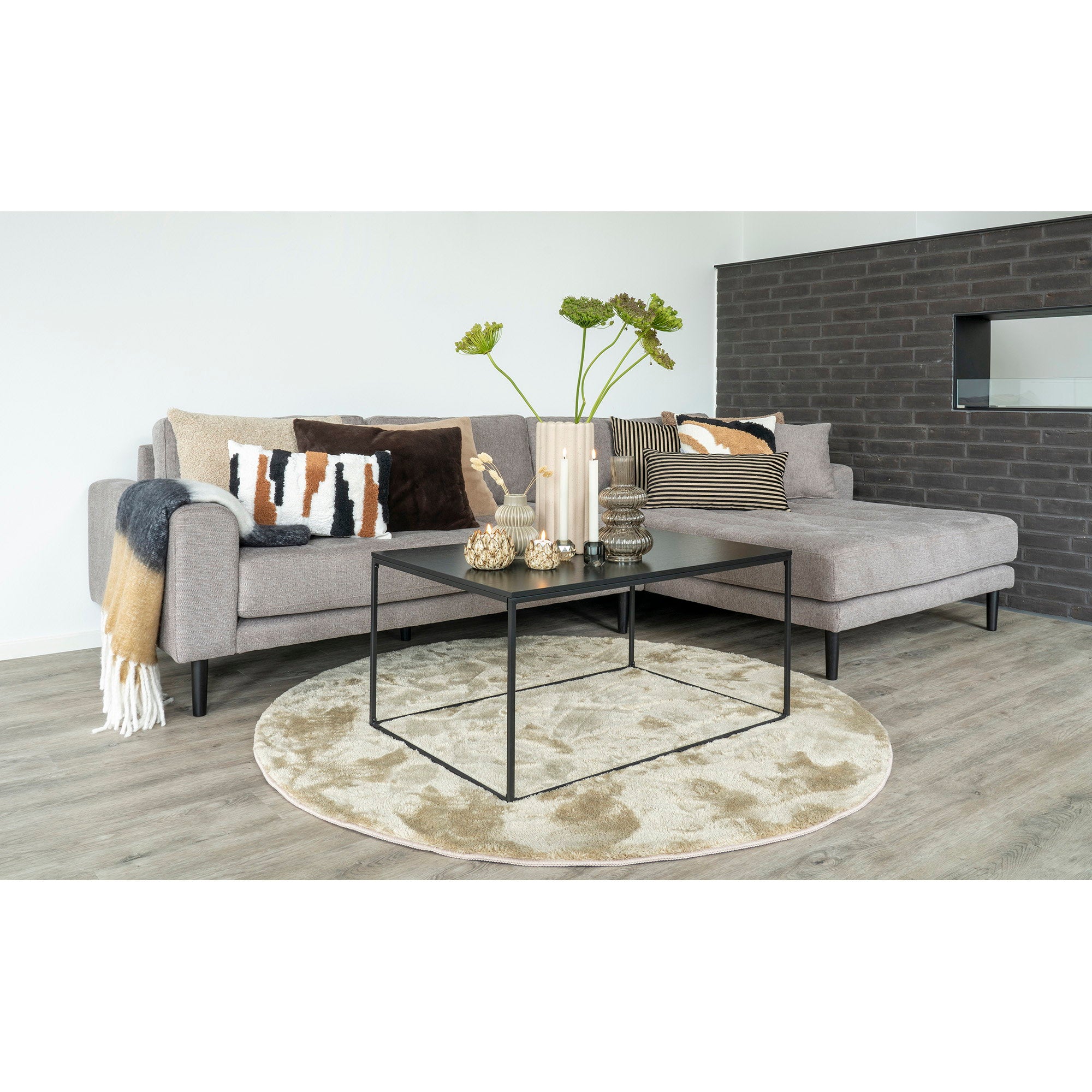 Vita Salontafel - Zwart, zwart frame 60x90x45 cm