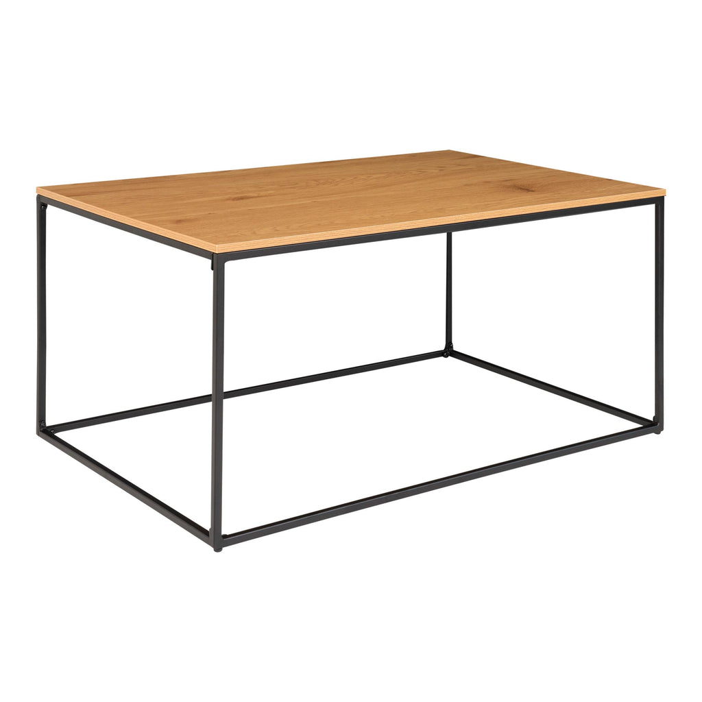 Vita Salontafel - Eikenlook, zwart frame 60x90x45 cm